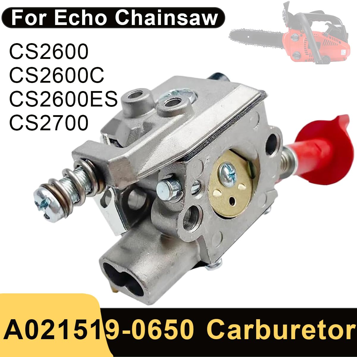 ZAMDOE Carburatore per Echo CS2600 CS2600C CS2600ES CS2700 Motosega per Shindaiwa 269 Prima Series per Walbro Carb WT-843 WT-843-1 WT-1008 A021519-0650 Sostituzione carburatore