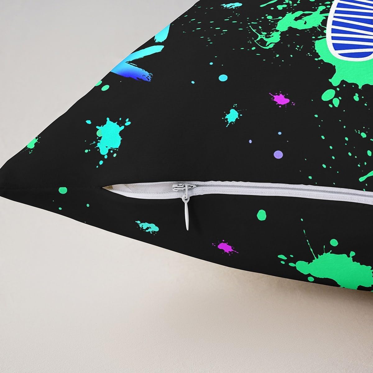 Feelyou Ice Hockey Throw Pillow Covers 24"x24" Set of 2 Kids Ice Sports Games Decorative Pillowcase for Sofa Couch Bed Chair Car Gaming Sports Cushion Cover Green Blue Galaxy Outdoor Pillows Covers