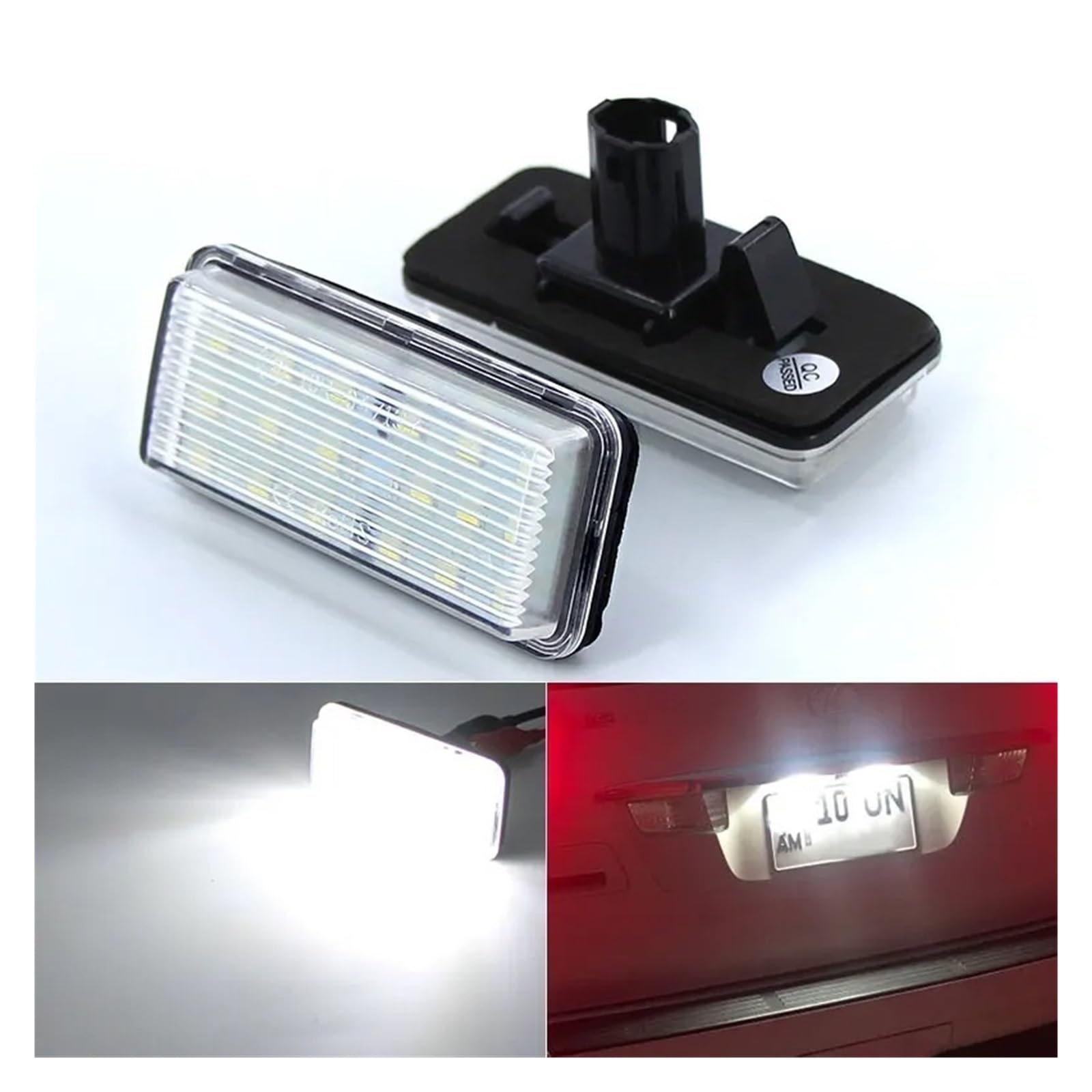 Eclairage Plaque Immatriculation pour Toyota pour Land pour Cruiser 100 200 pour Prado 120 pour Reiz 4D pour Mark X 1998-2014 2 Pièces Éclairage De Plaque D'immatriculation