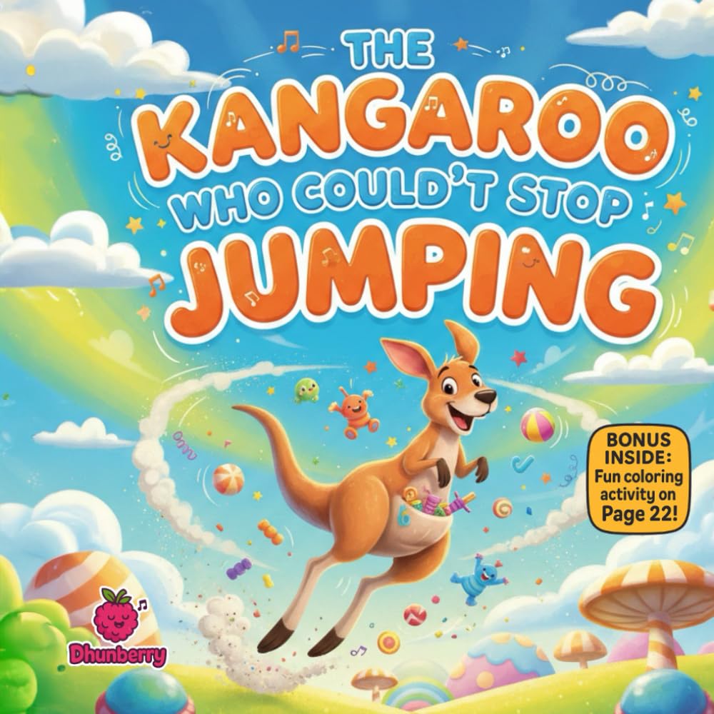 The Kangaroo Who Couldn’t Stop Jumping: A Fun Rhyming Story About Self-Control, Big Energy, and Knowing When to Pause for Kids