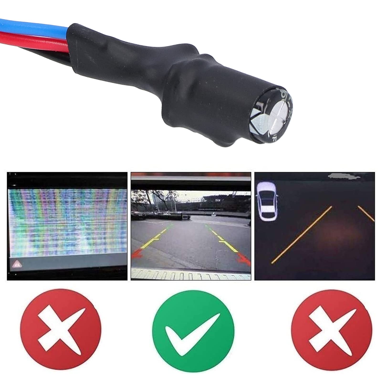 Redresseur Filtre 12V DC Pour Caméra De Recul | Élimine Interférences Écran - Compatible Voitures Allemandes/Séries