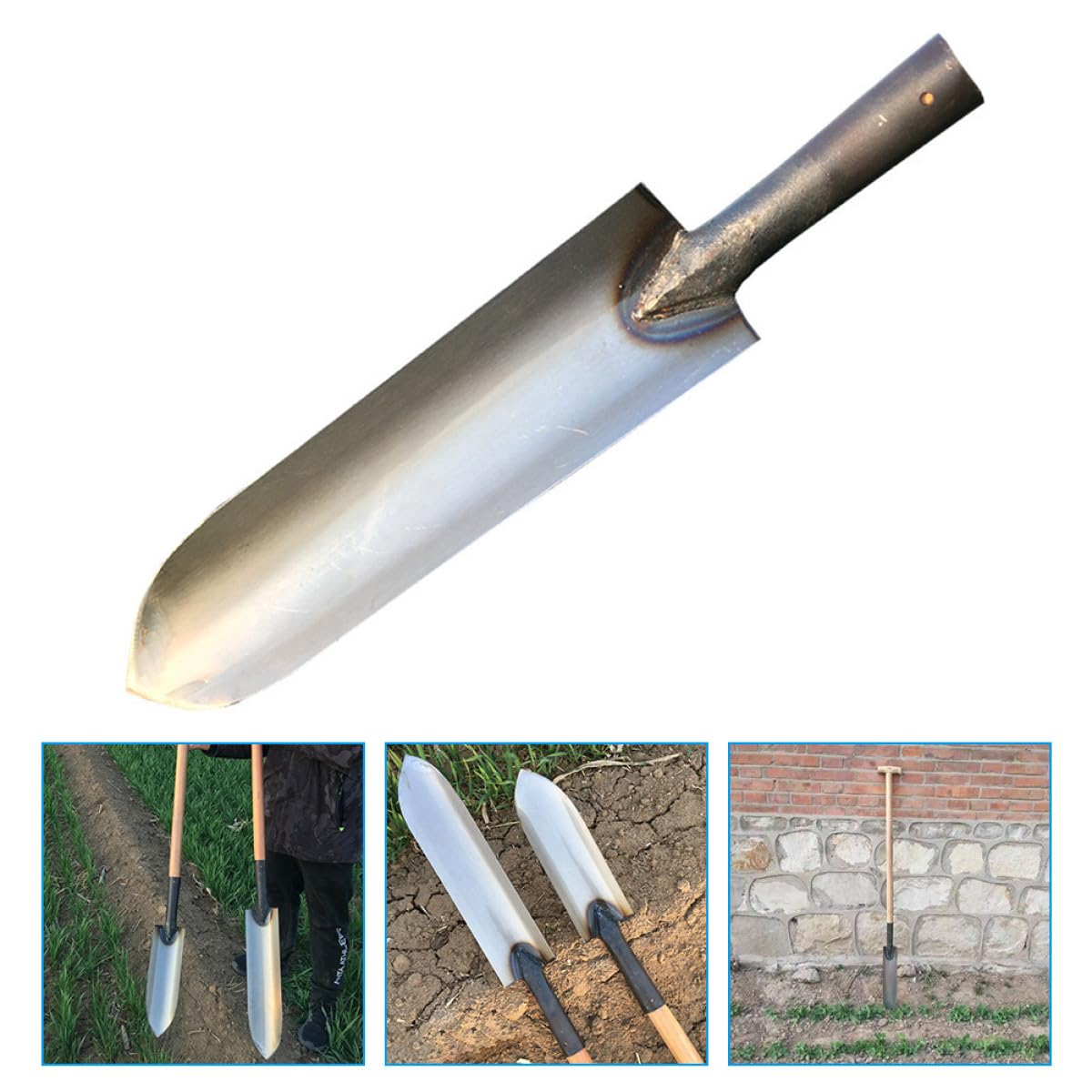 Lange Pflanzkelle aus Stahl für Gartenarbeiten und Pflanzen