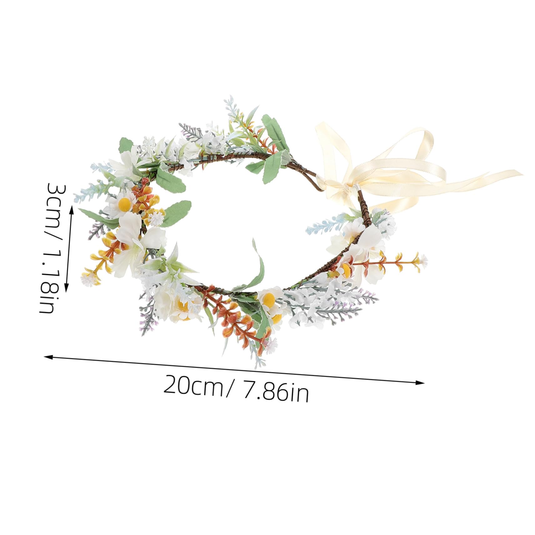 Homoyoyo Couronne de Fleurs Serre-tête pour Mariage et Fête Coiffure Féerique avec Fleurs Artificielles Accessoire de Décoration pour Femme