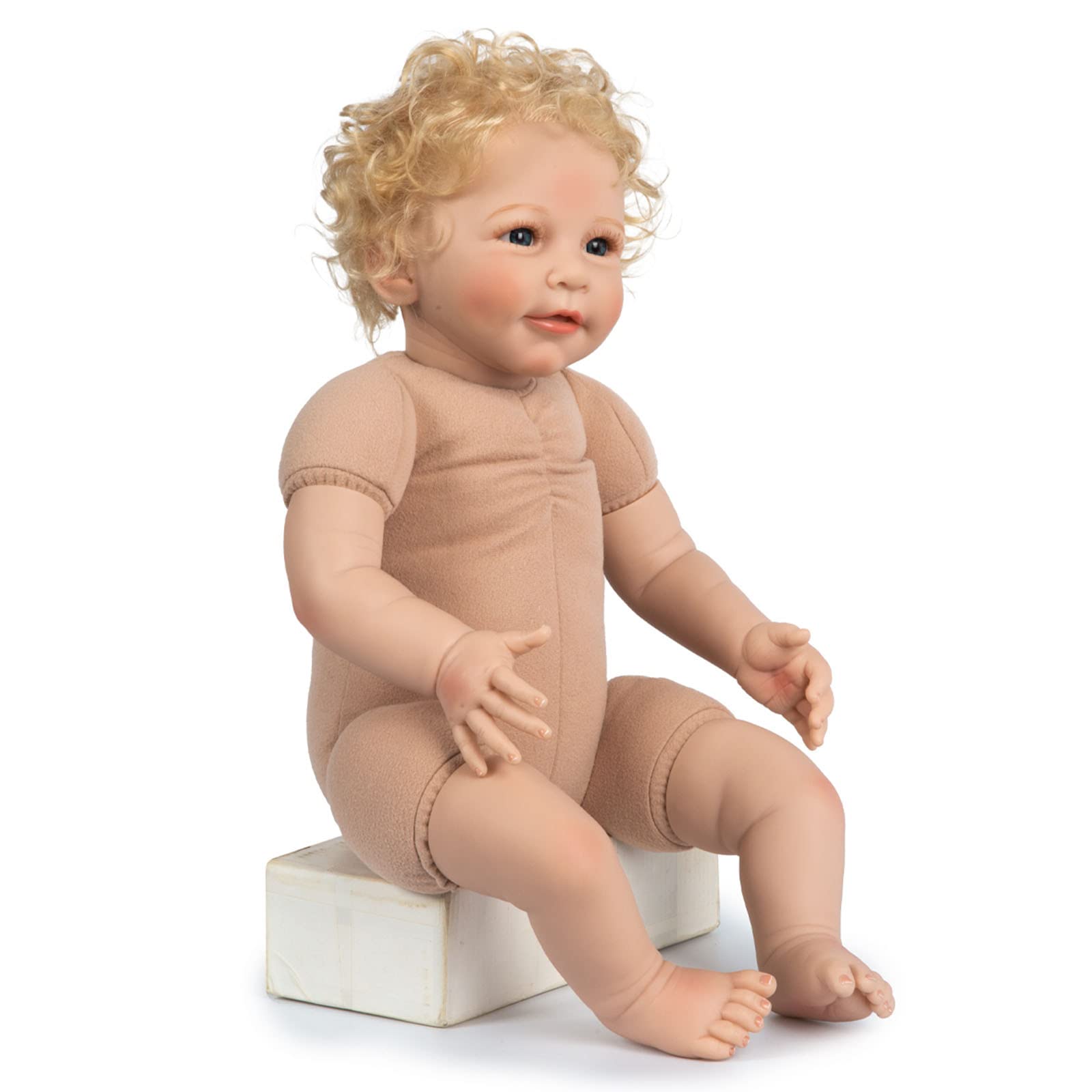 Amazon.co.jp: 22インチ金髪青い目リボーンドール布ボディリアル新生児