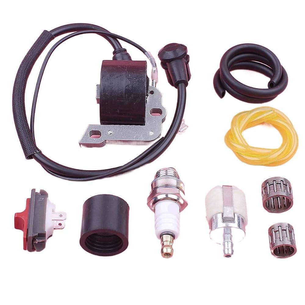 Kit de commutateur d'arrêt de Bobine d'allumage Convient pour Convient pour 55 51 268 272 254 tronçonneuse 503901401 w Ligne de Filtre à Carburant Piston Embrayage roulement à Aiguilles