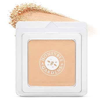 Honeybee Gardens Pressed Mineral Powder Foundation Refill Luminous Light Warm Neutral, Adjustable Light Coverage Matte Pressed Powder Foundation, Made Without Talc Face Makeup, Luminous
