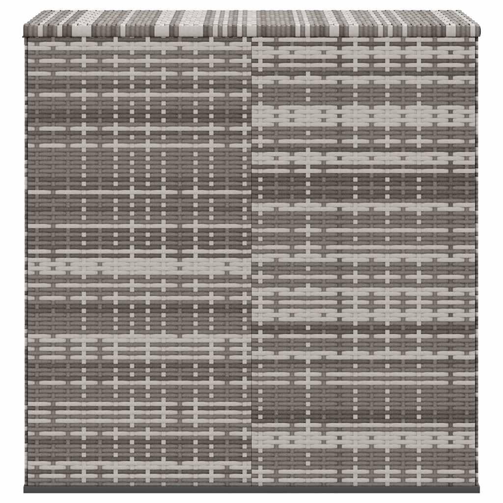 Boîte à coussins de jardin Résine tressée 100x49x103,5 cm Gris