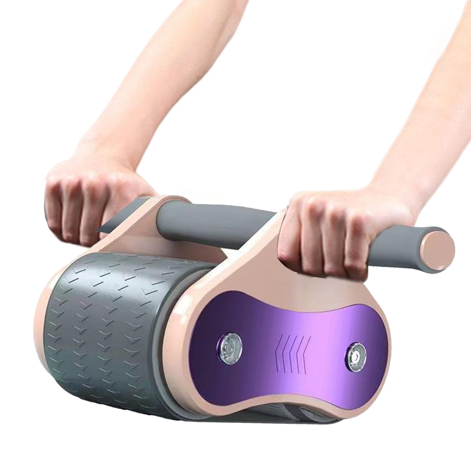 Equipo de entrenamiento de rodillos abdominales, rueda de rodillos de ejercicio abdominal | Equipo de ejercicio para entrenador abdominal de doble rueda | Mango desmontable, entrenador de fuerza