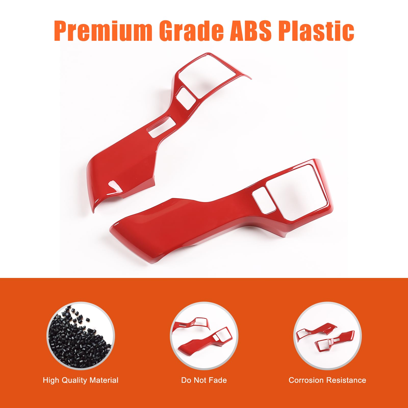 3+2 Holes Car ABS Center Console Button Molding Trim Frame,for Tacoma 2014-2023 Tundra 4Runner 2010-2023 4Runner 4WD N280 2014-2019 Center Console Button Protected Frame (Red)