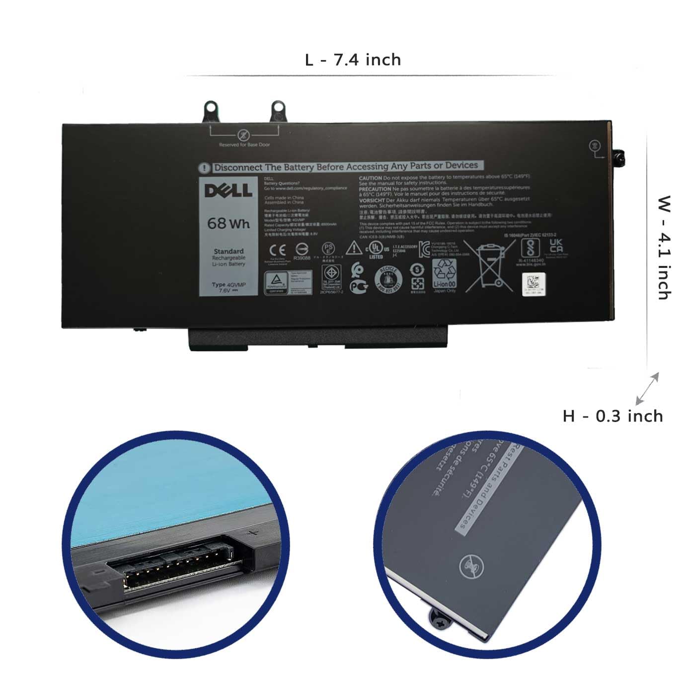 バッテリー良好 | Dell Latitude 5400 |Office2024 Amazon.com: 4GVMP 68Wh Laptop Battery Replacement for Dell