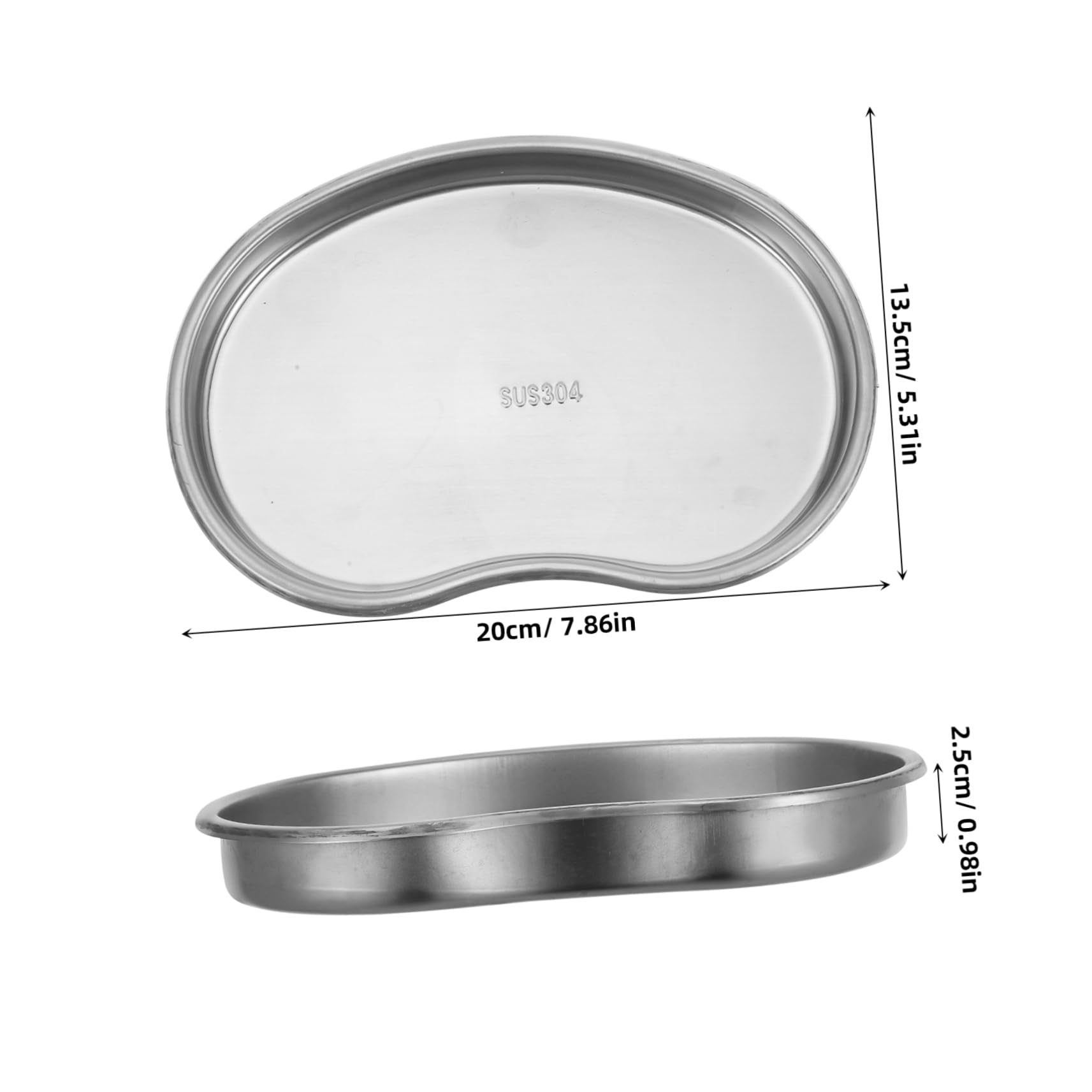 OSOLADY Stainless Steel Tray Laboratory Utility Organizer Laboratory Storage Tray Tattoo Tool Tray Lab Plate Oval Fish Plate Small Tray Lab Ware Tray Trays Appetizer Plate Nail Tray Silver