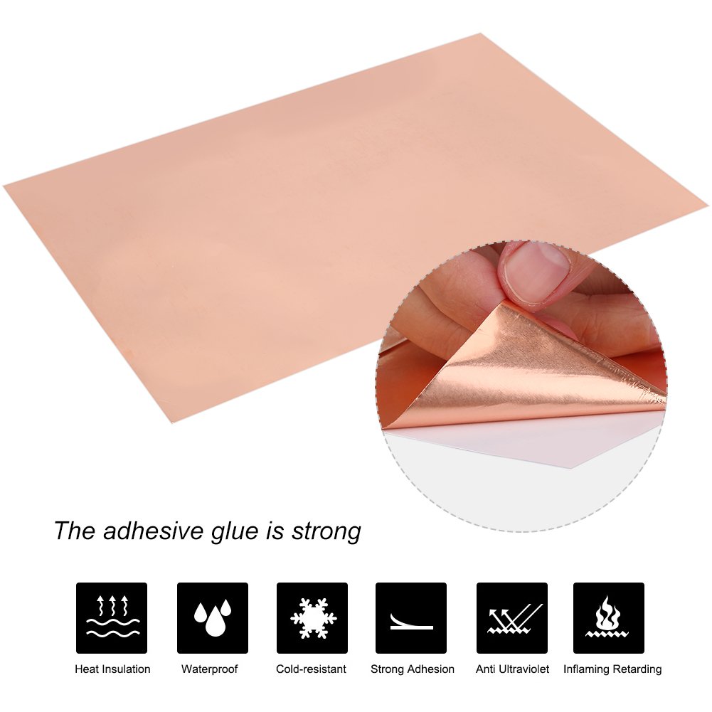 Nastro Di Rame Adesivo Conduttivo - 10 Fogli 30x20 Cm, Per Riparazioni Elettroniche E Saldatura - Foto 8