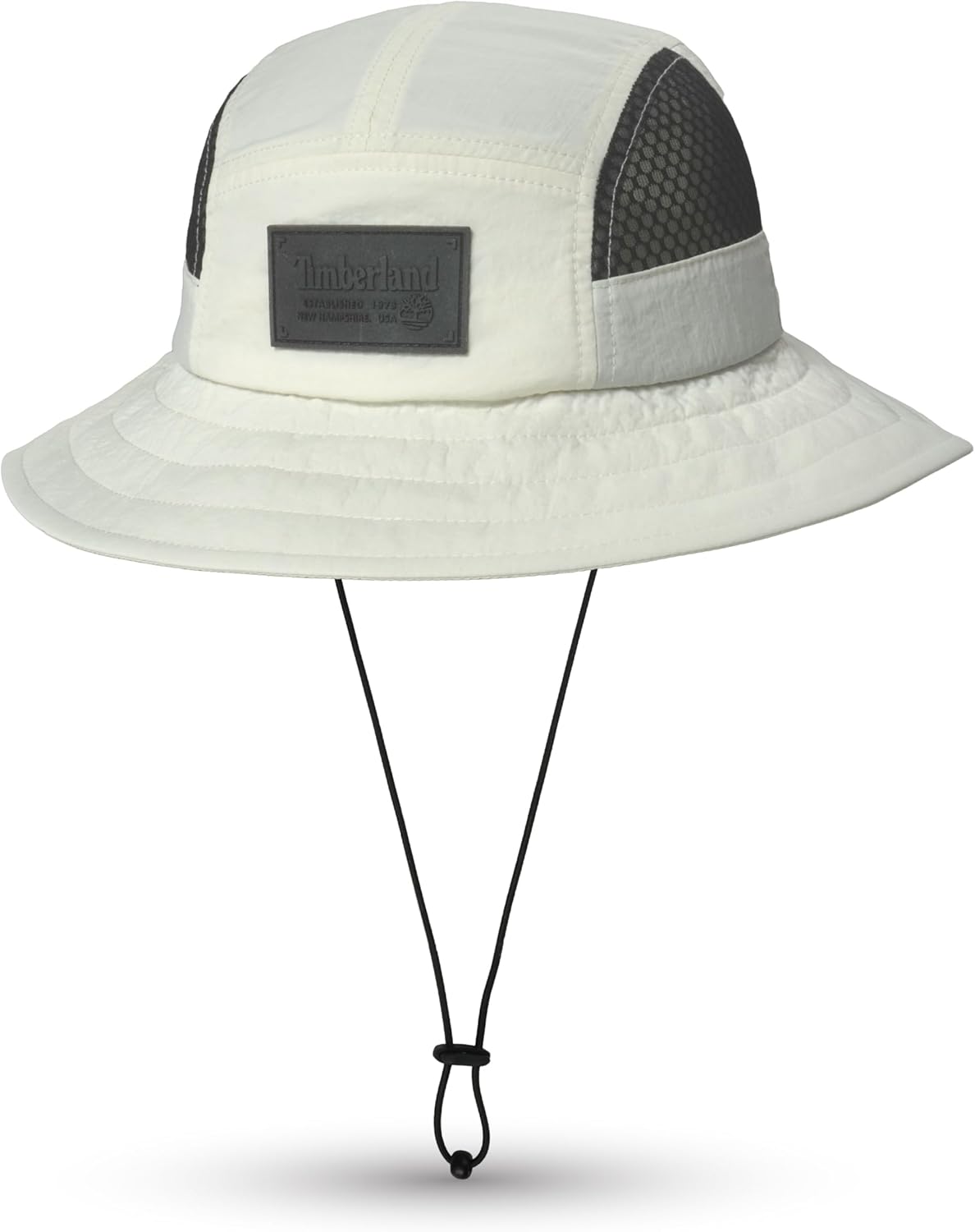Timberland Mesh Panel Men's Bucket Hat, Wide Brim Sun Hat with Adjustable Chin Cord, Perfect for Outdoor Adventures