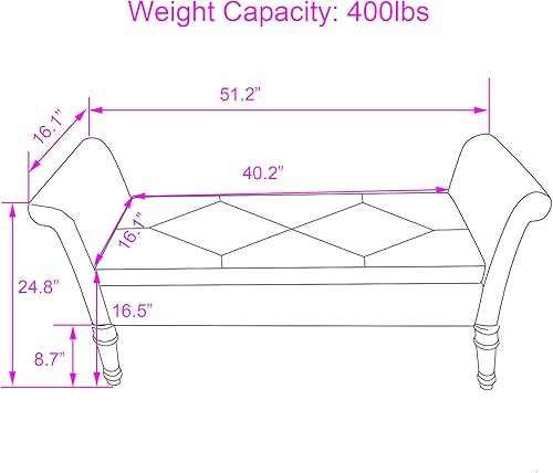 Miniatura 2 de Changjie Furniture Banco de almacenamiento moderno copetudo, banco de entrada con almacenamiento para sala de estar y dormitorio (bronceado)