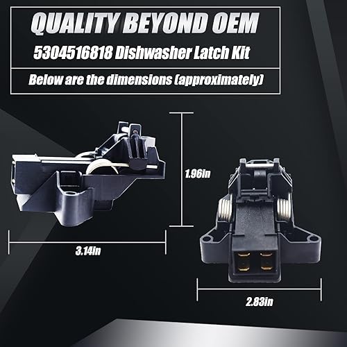 Miniatura 4 de Upgrade 5304516818 Kit de pestillo para puerta de lavavajillas Reemplazo 5304525218 154543901 154758101 154543901 154722401 Pestillo de puerta