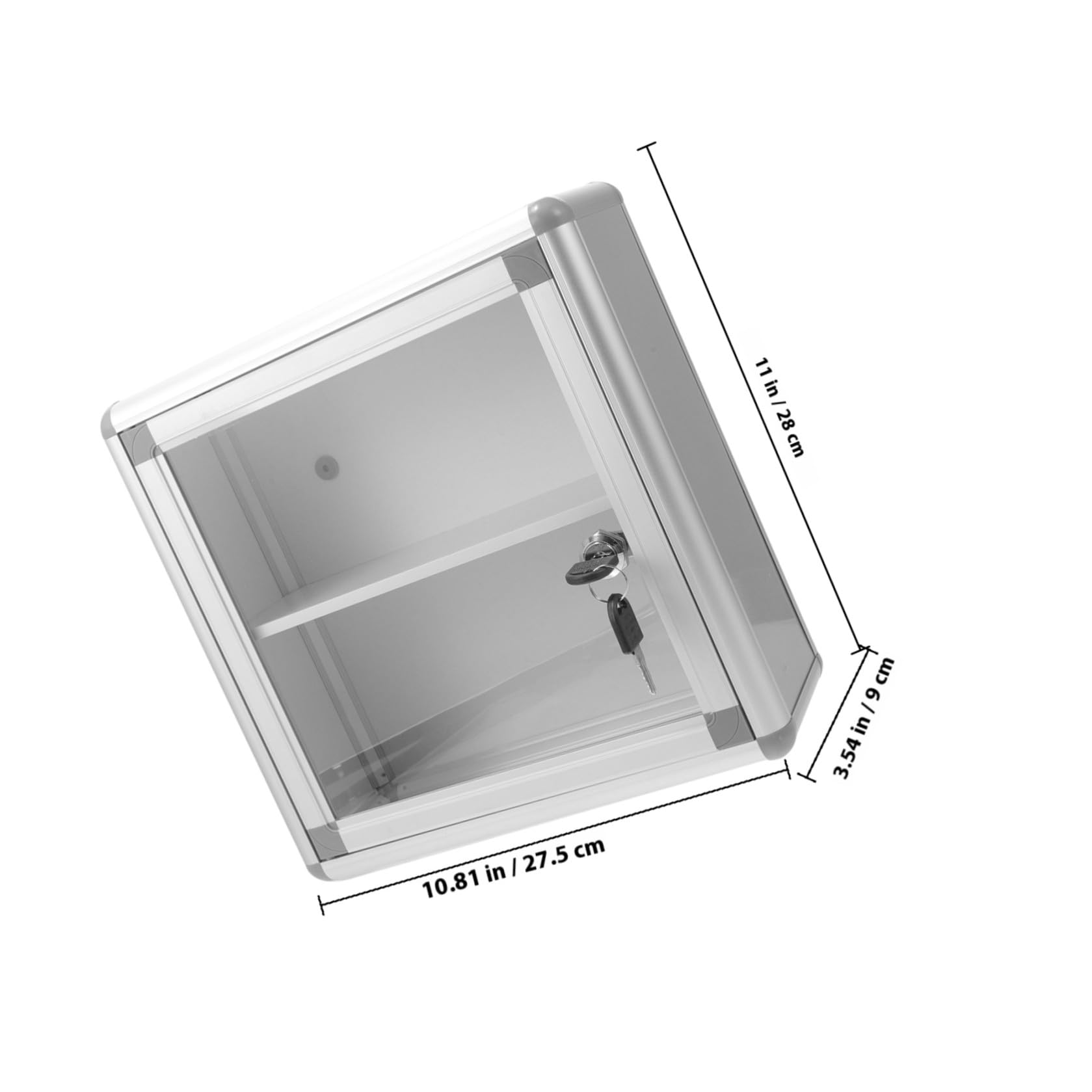 SOLUSTRE Botiquín de Primeros Auxilios Colgante de Aleación de Aluminio Cerradura, Caja Multifuncional para Almacenamiento Seguro en Hogar y Oficina, Color Plata