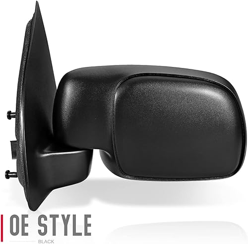 Miniatura 4 de DNA Motoring OEM-MR-FO1320308 - Espejo retrovisor plegable con textura, color negro