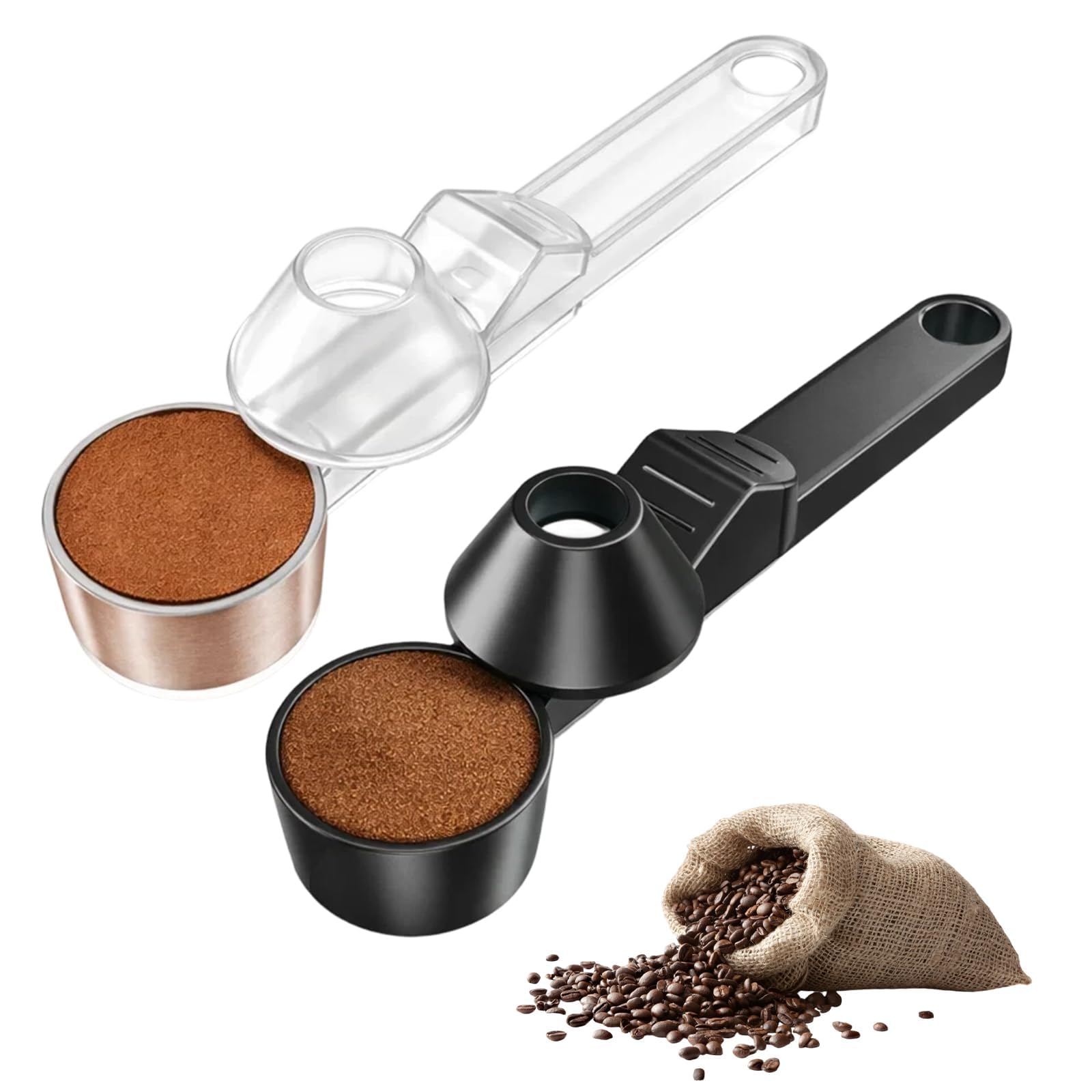 2Pcs Coffee Spoon, Scoop Funne, Measuring Scoop Funnel Spoon for DIY Coffee Capsules and Daily Brewing, Precision Scoop for Spill-Free Coffee Preparation, One Measuring Scoop Funnel-image-22