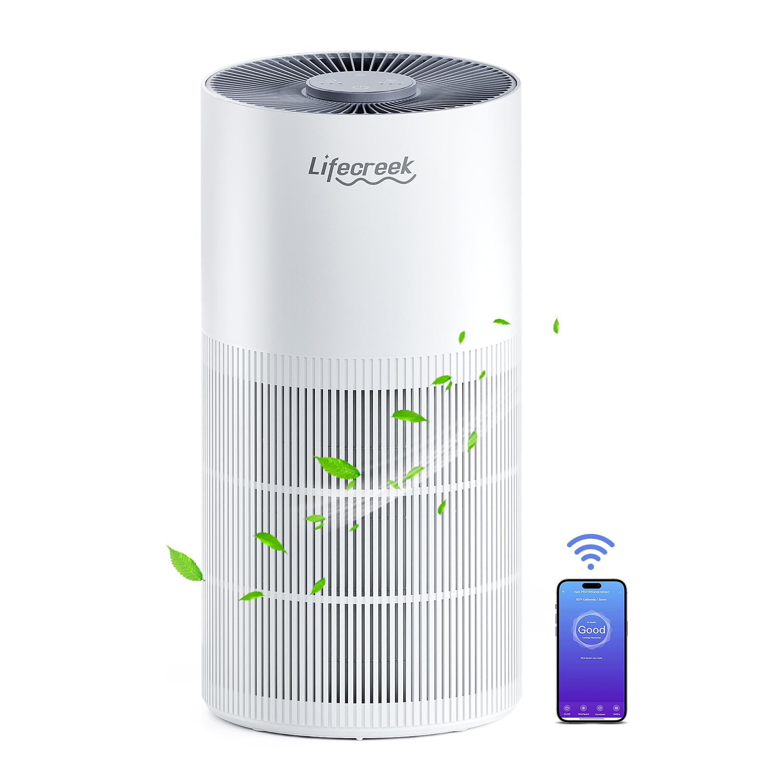 Air Purifiers for Large Rooms up to 1084 Ft², Smart WiFi Control & Bluetooth, 3-Stage Filter Air Purifiers for Bedroom 22 dB, Air Purify Filter Cleaners for Pets House.