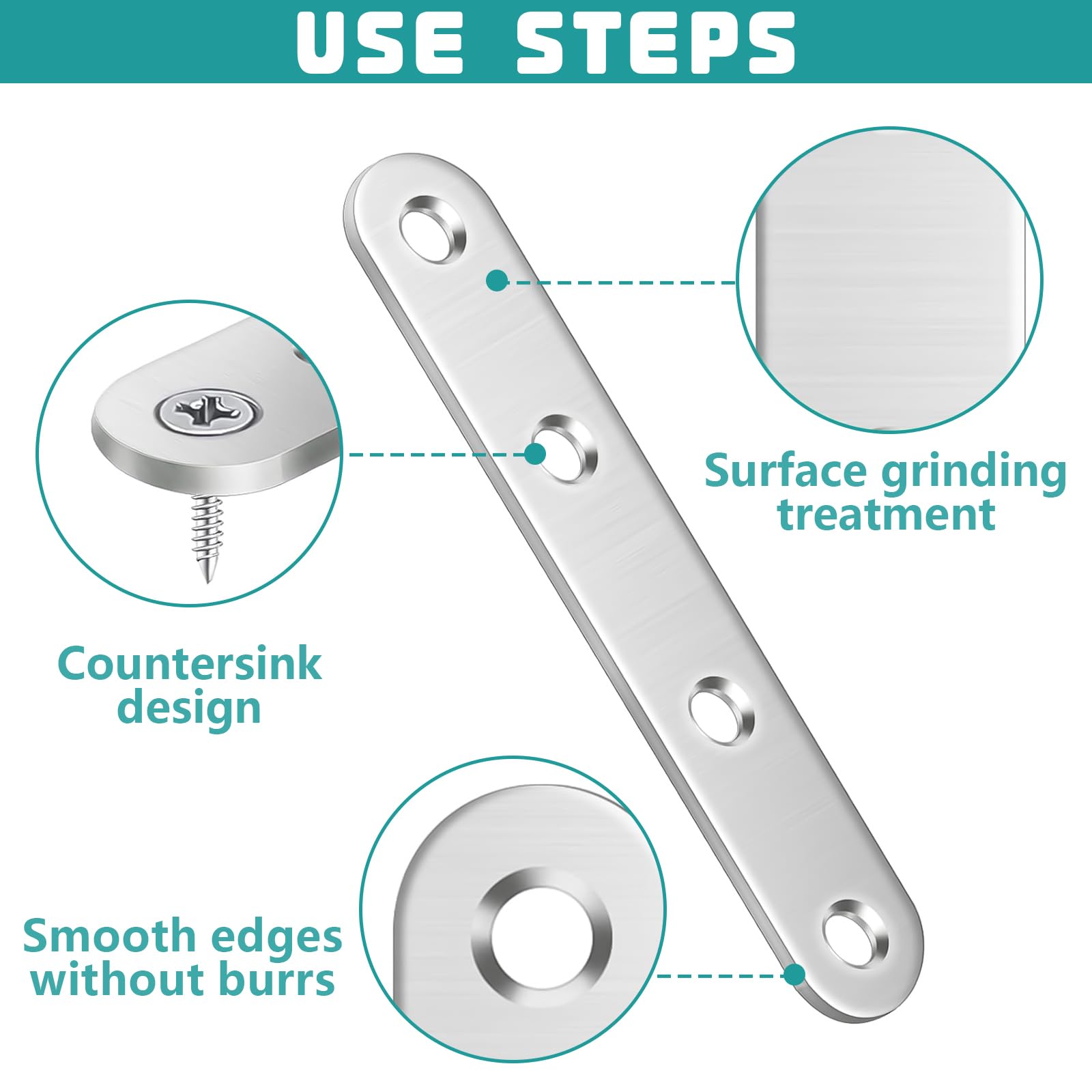Connettore Piatto 100 X 40 Piastra Forata Piastra Di - Foto 7
