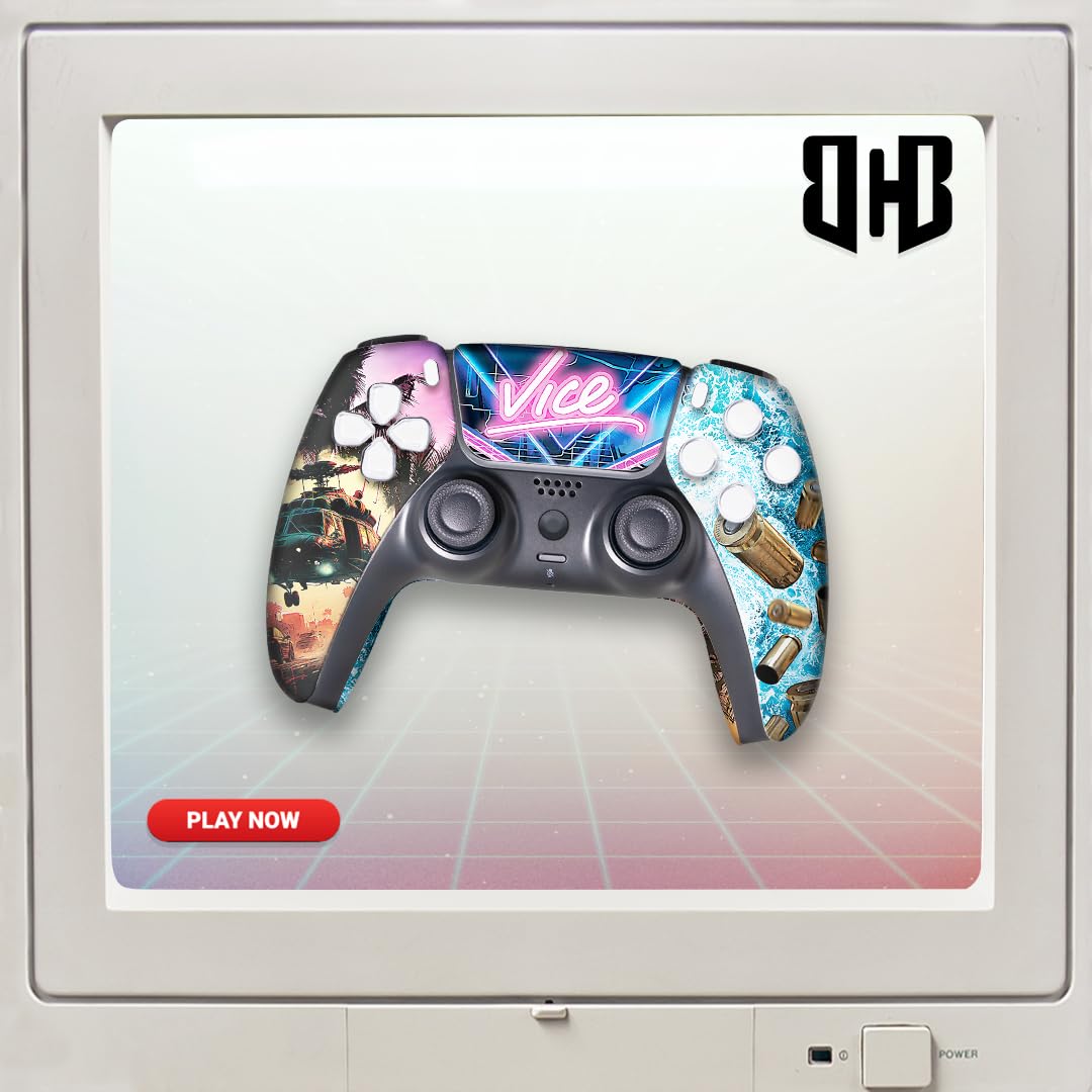 G. T. A. 6 Custom PS-5 Controller Wireless compatible with Play-Station 5 Console by BCB Controllers | Proudly Customized in USA with Permanent HYDRO-DIP Printing (NOT JUST A SKIN) 7 615CLkdZPvL. SL1080