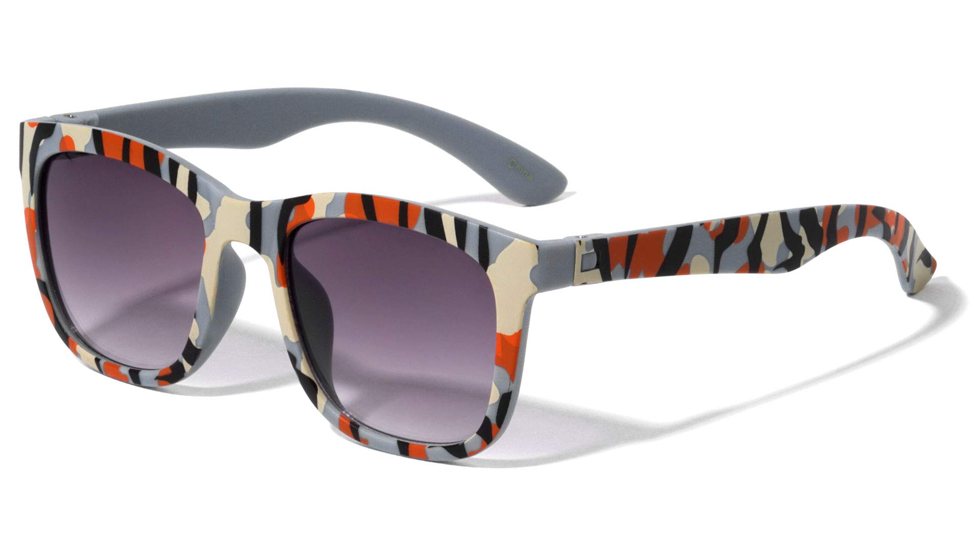 Kids Classic Squared Camo Sunglasses K881 (Grey)