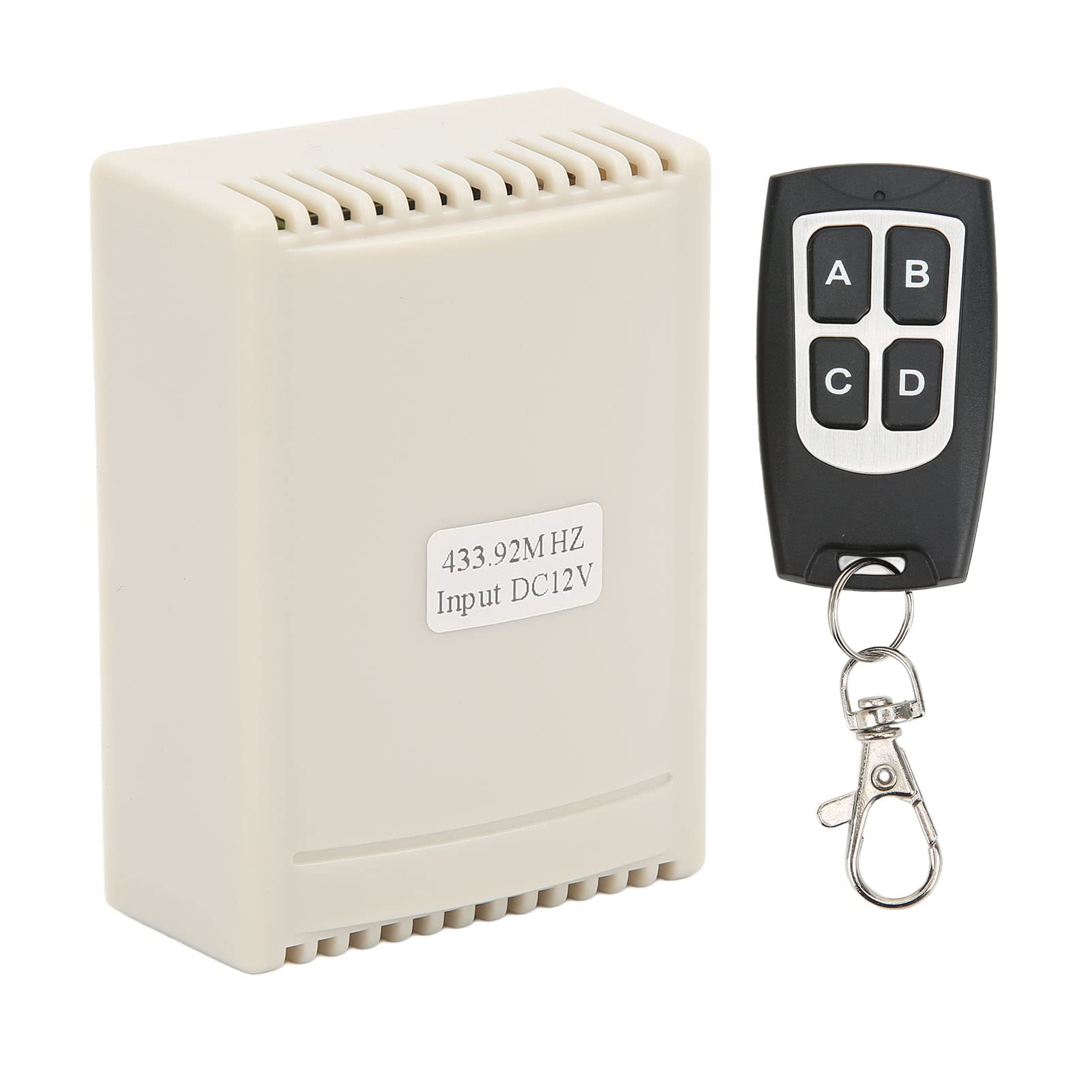 Eujgoov 12V 4 Channel Wireless Relay Remote Control Switch for Gate Way Elevator Industrial Control