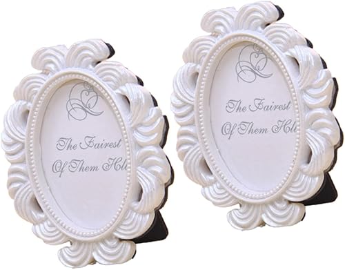 DECHOUS 2 unids marco cuadrado de madera soporte de exhibición de la decoración del bebé marco de imagen barroco marcos vintage mesa antigua resina