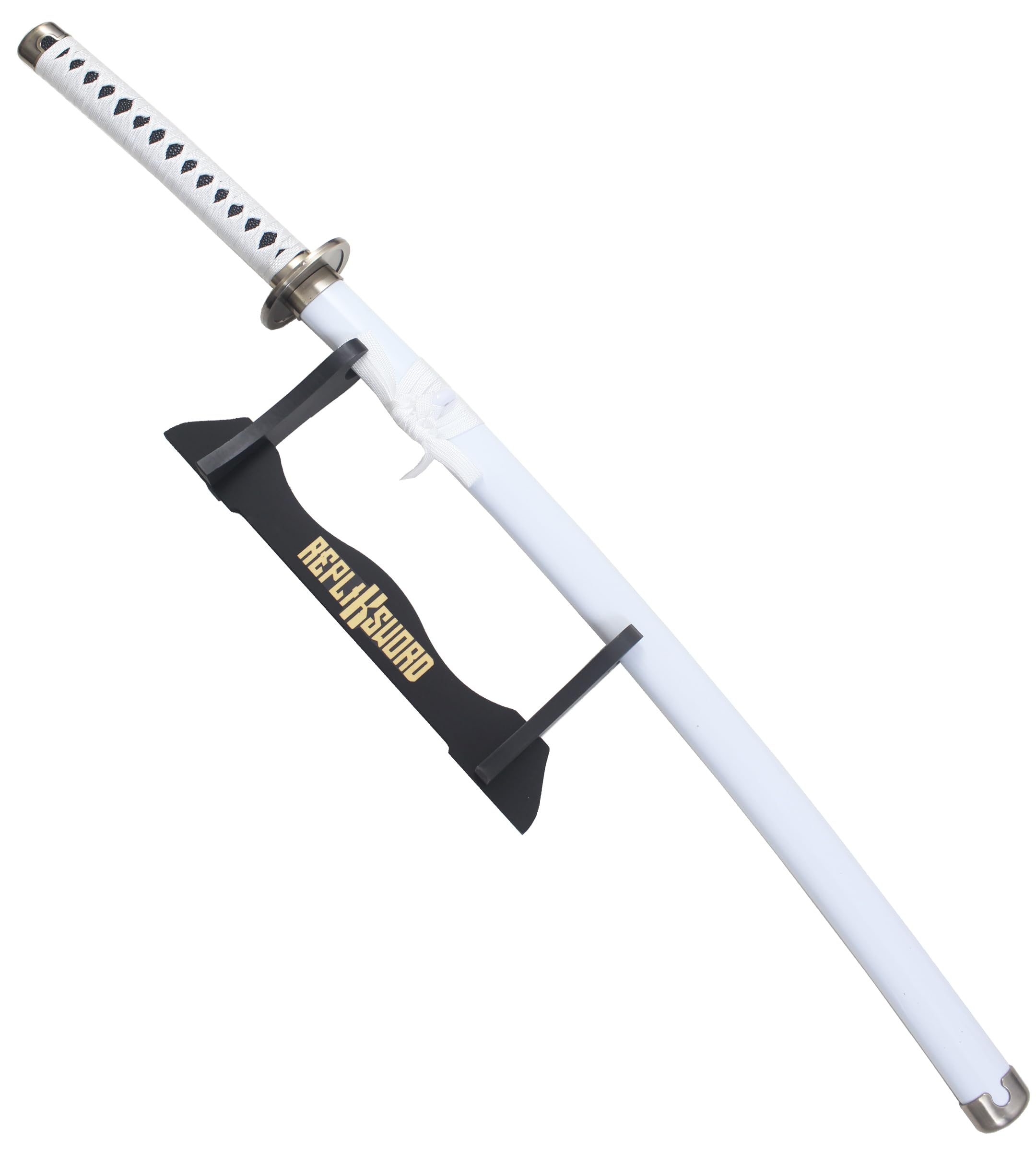 One Piece Katana en Bois Lame Decoration Sabre Wado Ichimonji Replique Zoro Epee Cosplay Deguisement + Presentoir en Bois Inclus