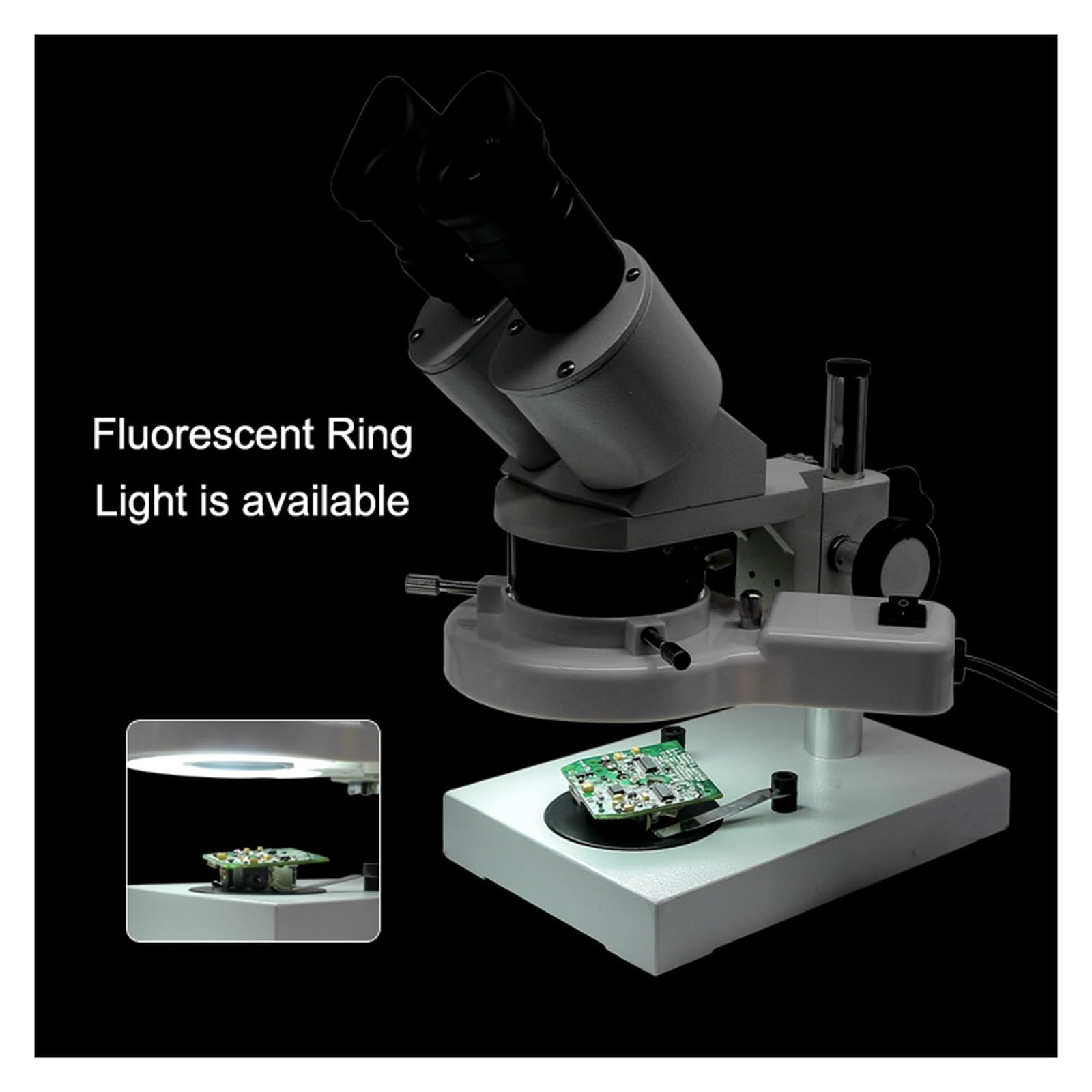 Microscopio Digital Microscopio Estéreo 10X 20X 30X 40X con Anillo De Iluminación De Luz For Herramientas De Inspección De PCB Microscopios Industriales Reparación De Soldadura(10X 30X)