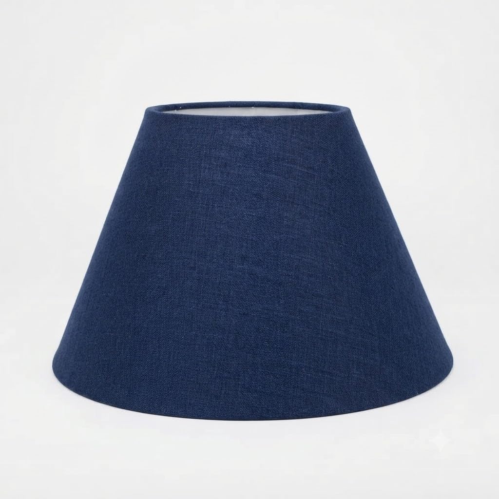 Bright Moon Studio Blue Round Lamp Shade Medium Drum Lamp Shades Fabric Lampshades Barrel Lamp Shades For Lamps Floor Lamps 10 INCH Home decor-image-20