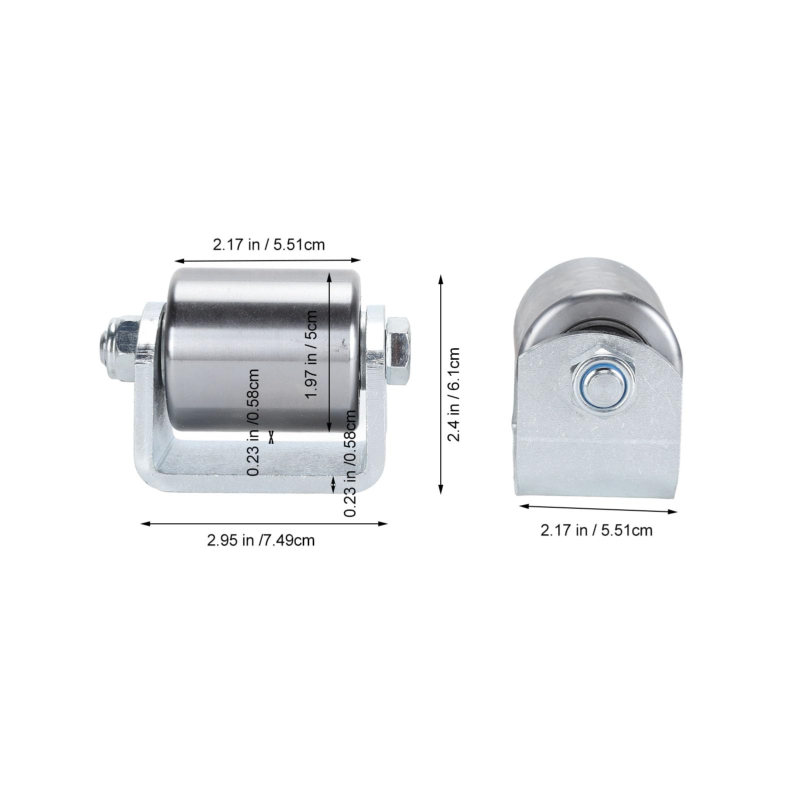 Rodillos de acero soldados de 2 pulgadas en rodillos de acero para cargas pesadas ruedas Skid para remolque Micro Mini Rodillos 2 Piezas Ralla para Empalme de Grasa Proteger el marco