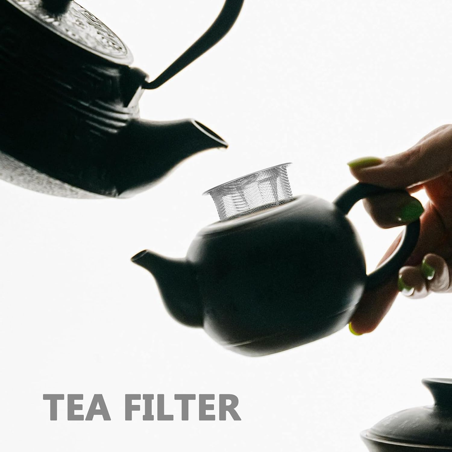 2pcs Fine Mesh Stainless Steel Tea Filter Insert for Loose Leaf