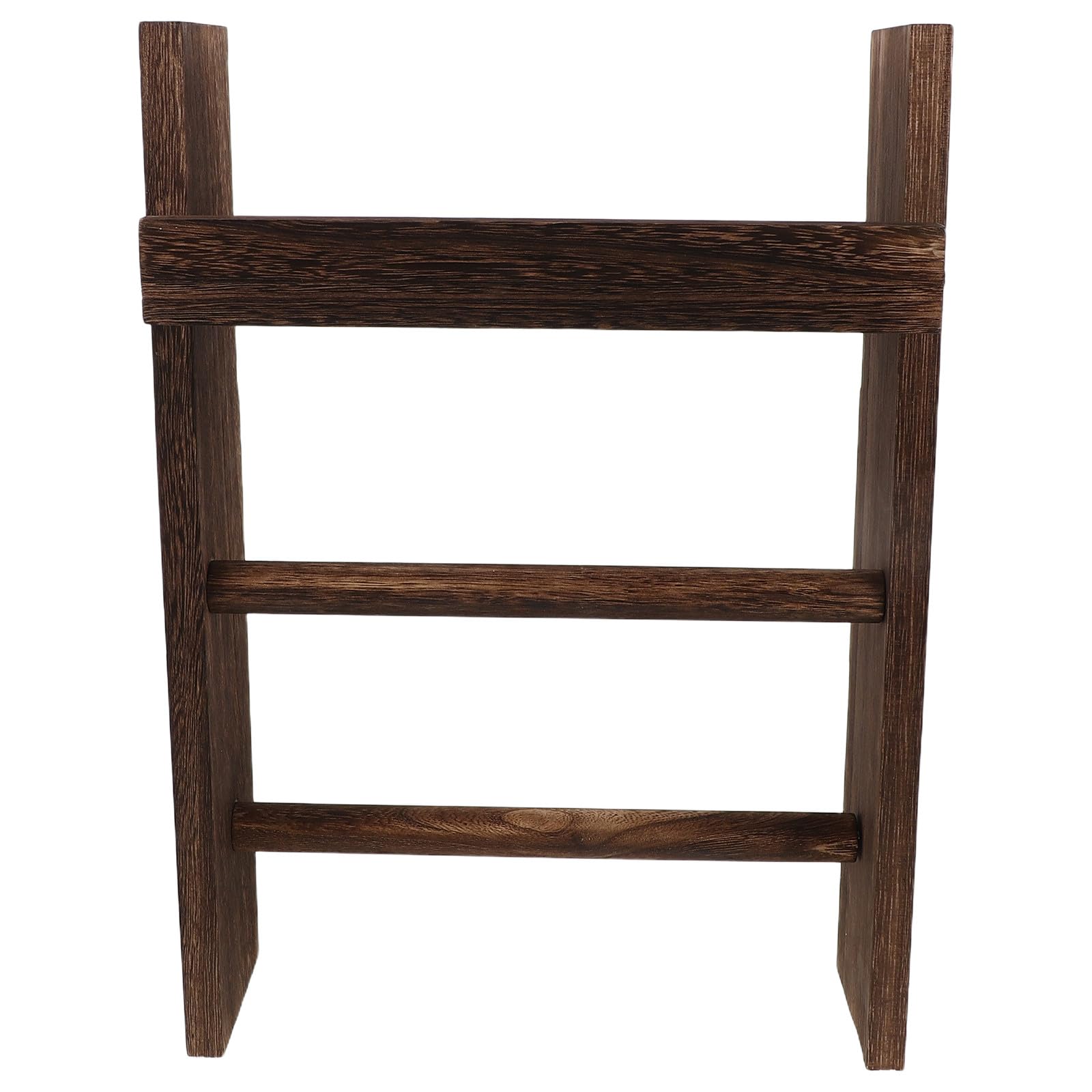 Support mural pour serviettes en bois café pour organiser une petite salle de bain