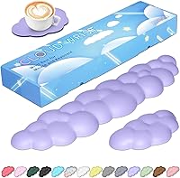 Vista 8 de JIKIOU Reposamuñecas para Teclado Cloud de Cuero Mejorado, Reposamuñecas Cloud con Base de PU Antideslizante, Cómodo Reposamuñecas de Espuma