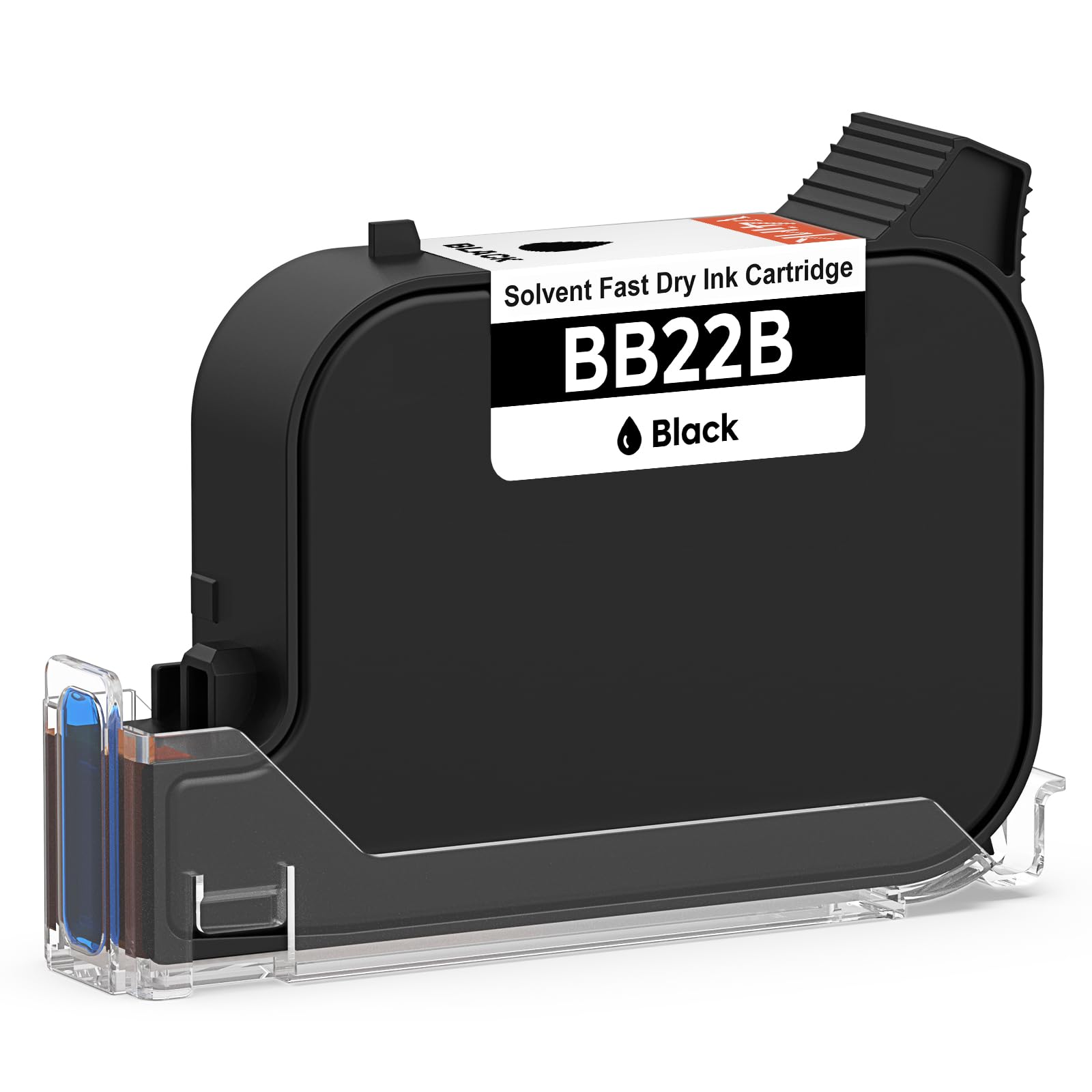 Photo 1 of v4ink BB22B Original Solvent Quick Dry Black Ink Cartridge Replacement for Bentsai Handheld Inkjet Printer BT-HH6205B and BT-HH6205BL