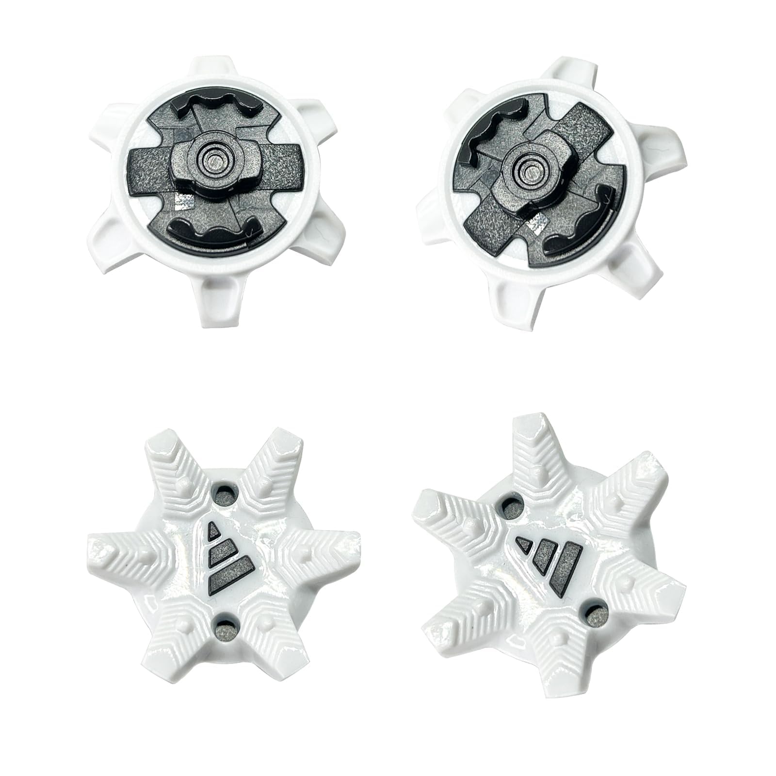 Golf Shoes Spikes, 28 Pcs Golf Shoes Cleats Replacement（Second Generation） Golf Spikes (White Grey)