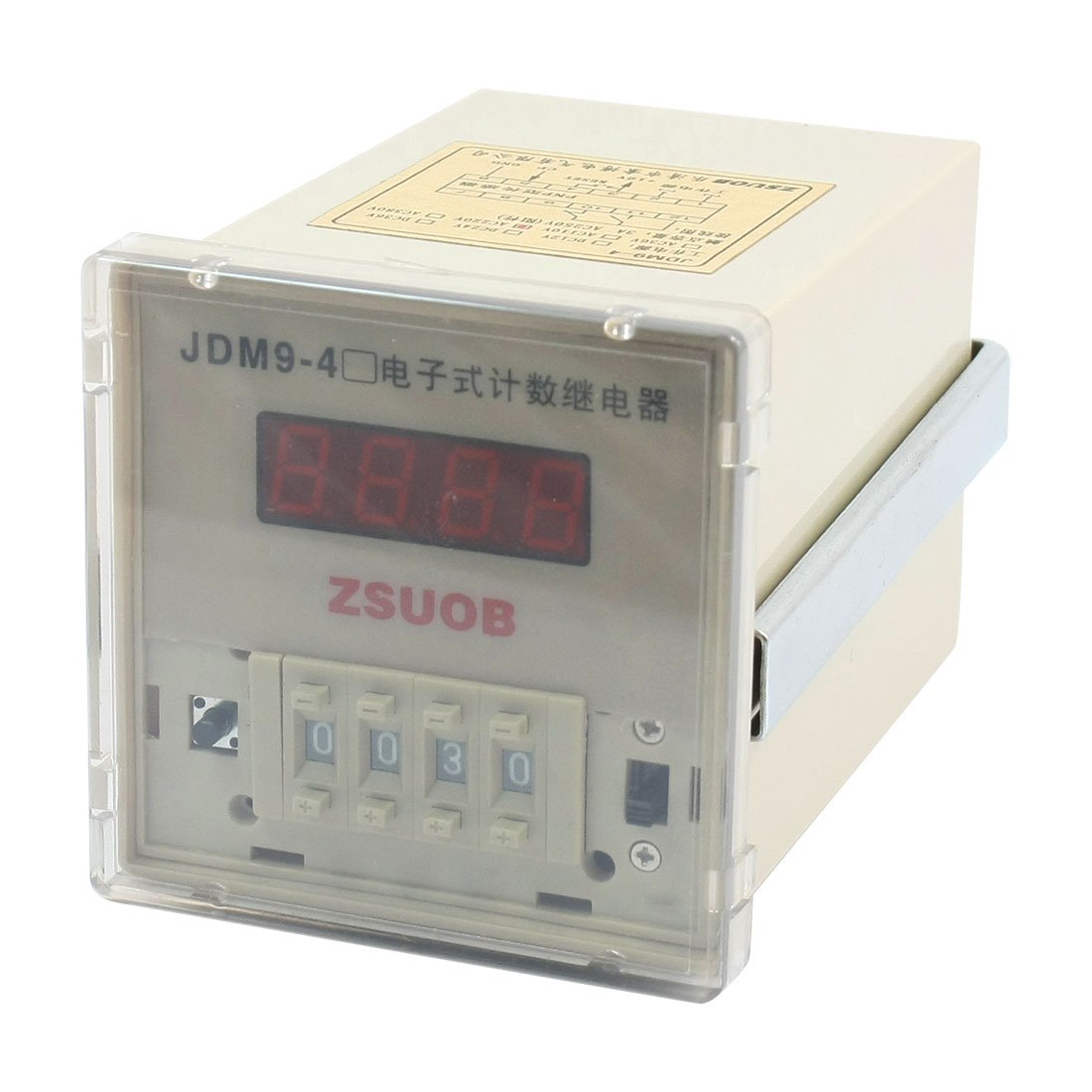 Relé de contador digital JDM9-4 con pantalla de 4 dígitos 220VAC para control industrial preciso