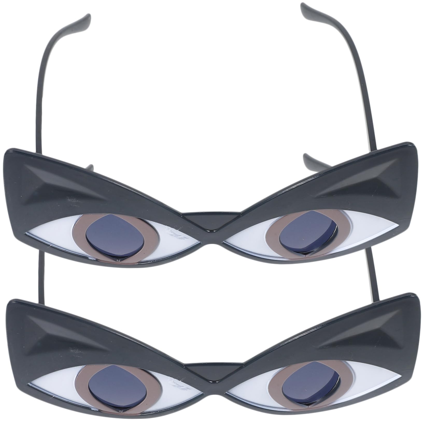 CONGARTENO 2Pairs Funny Cat Eye Sunglasses Irregular Oversized Chic Glasses for Costume Parties Ergonomic Design for Comfortable Wear present for