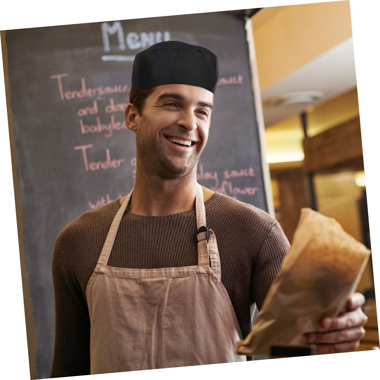 BESPORTBLE Cappello Chef Regolabile Traspirante Rete Unisex Per Ristoranti E Caffetterie Materiale E Resistente Design