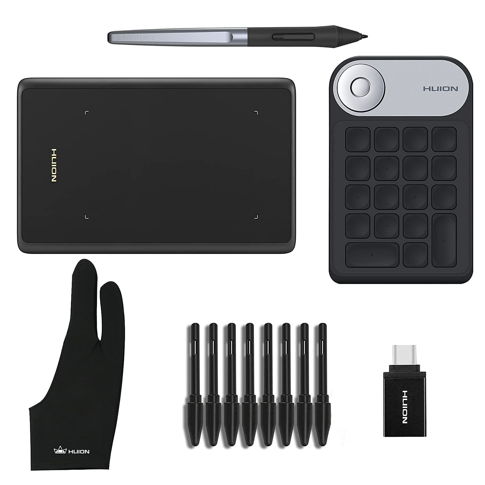 HUION H420X OSU Tablet 8192 Levels Pressure Battery-Free Stylus, Drawing Pad Compatible with Chromeb