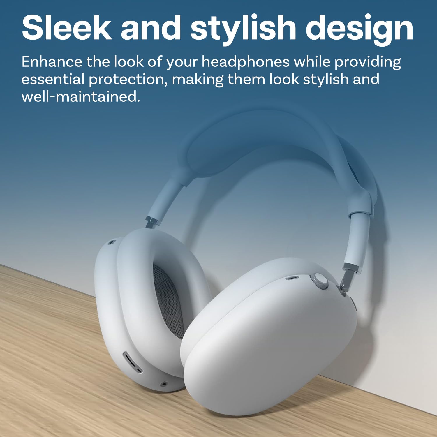 MMOBIEL Coque Silicone 3 En 1 AirPods Max - Housses Oreillettes, Coupelles & Arceau, Protection Anti-Rayures Souple Bleu