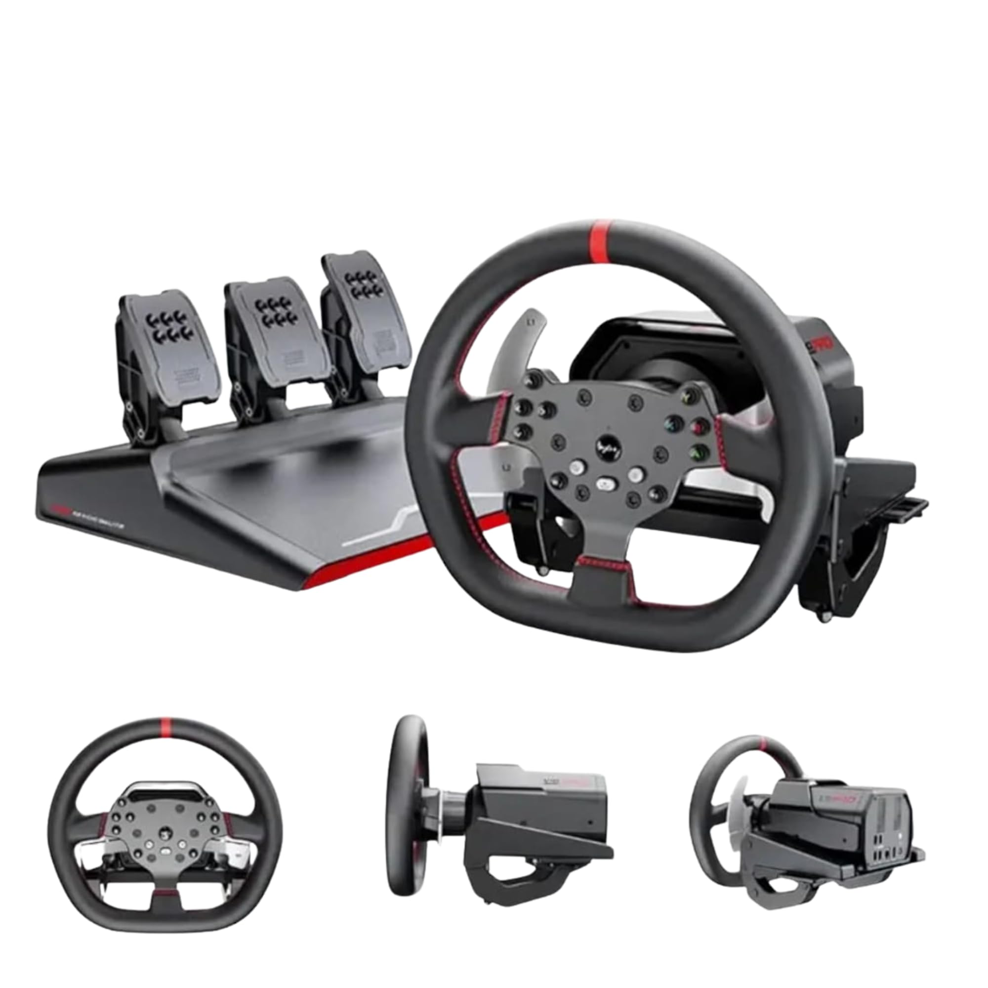 PXN V10 Pro Direct Drive Racing Wheel with 3 Pedals | 270°-900° Rotation | Magnetic Hall Sensors | Compatible with PC, PS4, Xbox Series X/S-image-45