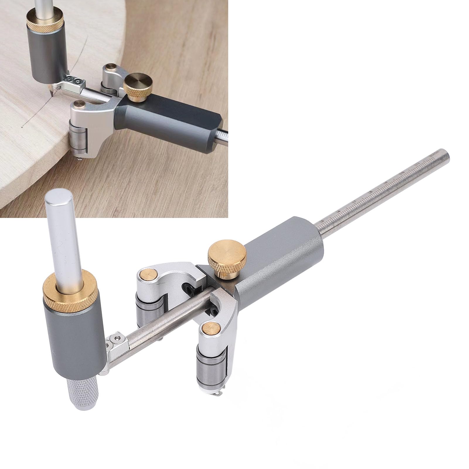 Righello per tracciatore ad lineare per la lavorazione del legno Utilizza strumento per disegnare ad dritto da 0 a 120 mm Calibro per marcatura di linee parallele per progetti