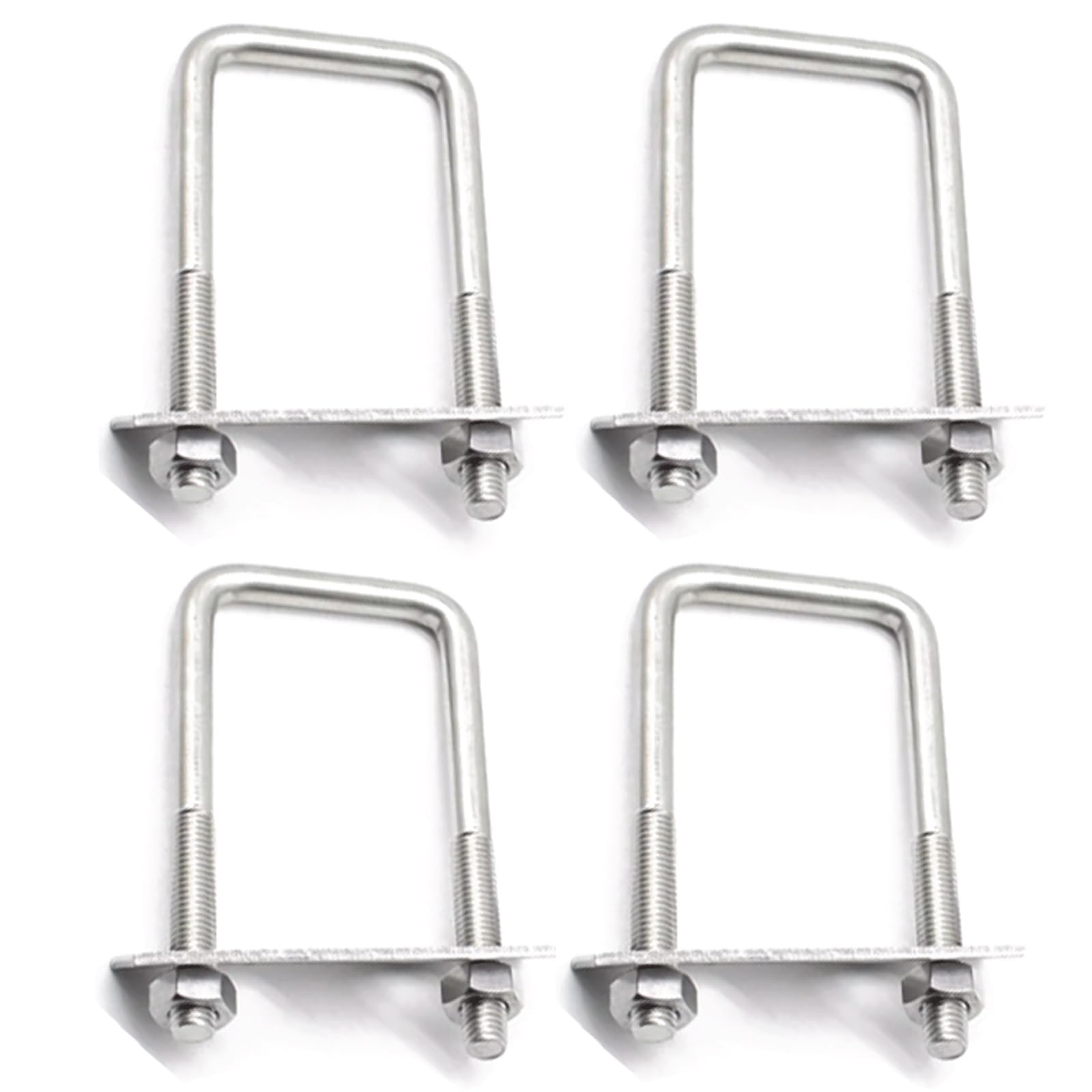 Boulons en U en acier inoxydable, Collier de serrage en U acier inoxydable 304 M10, lot 4, argent, plusieurs tailles(M10*50 * 120)