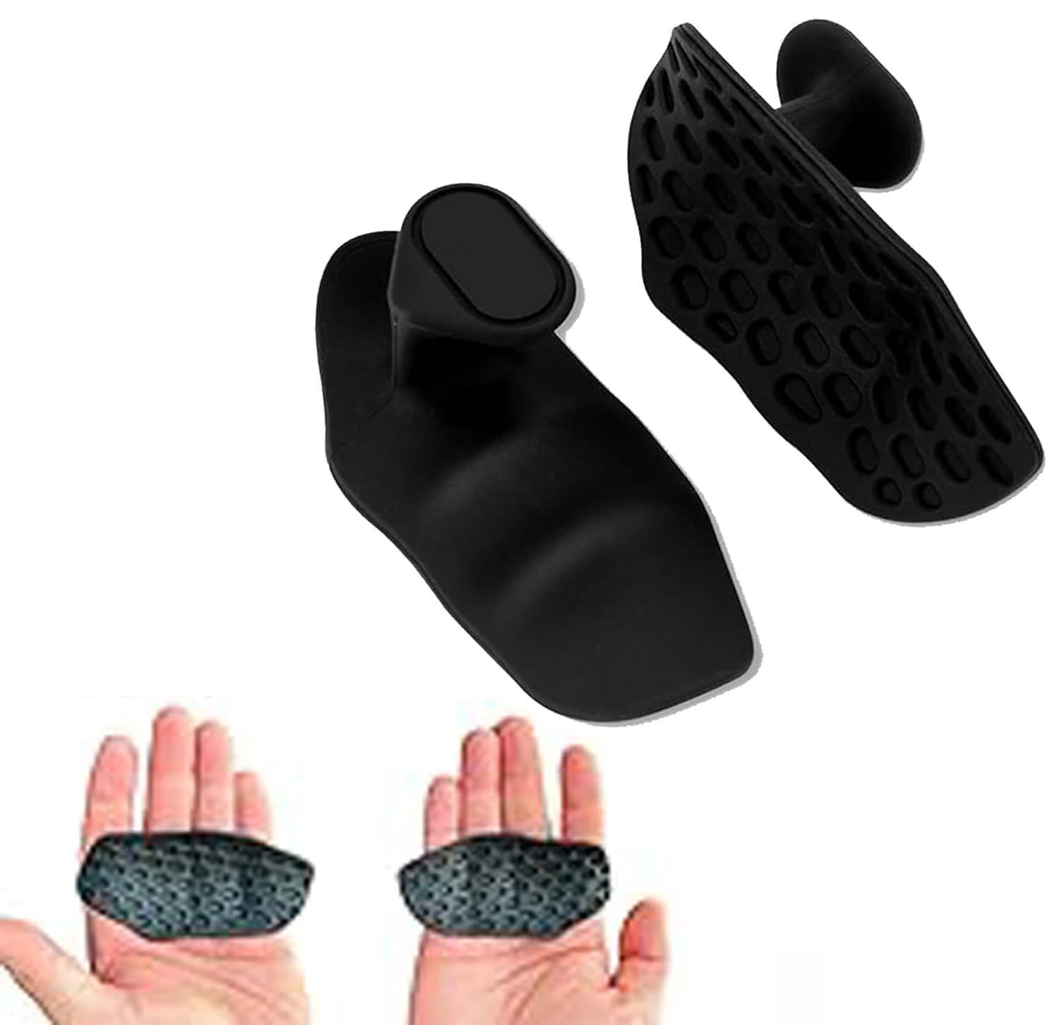 Gym Grips Weight Lifting Grips, Ergonomics Workout Rubber Fingerless Anti-Slip Rypt Grip Hand Protector Gloves for Exercise, Weight Lifting, Dumbbell-image-8