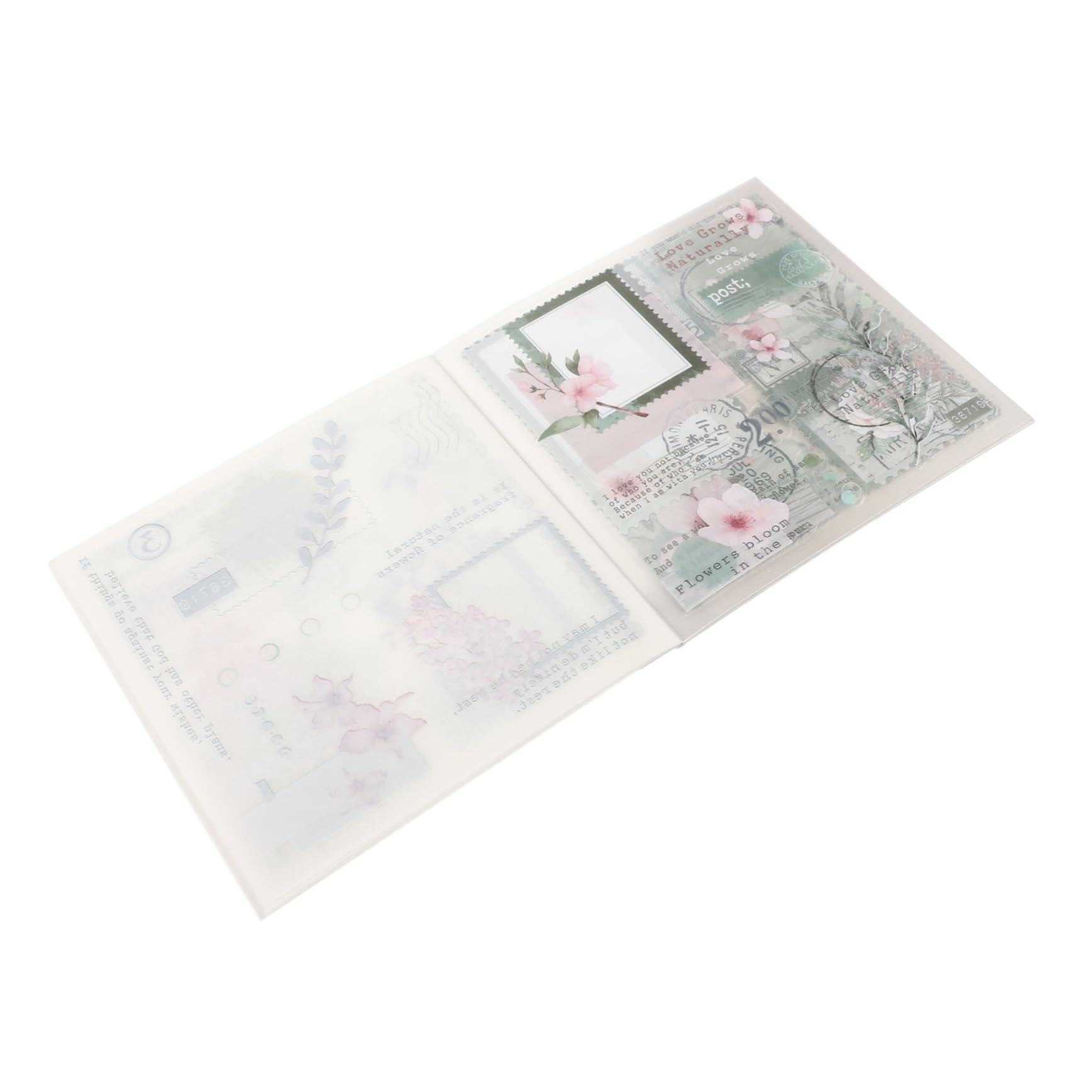 HOMSFOU 5 Set Adesivi Floreali Per Scrapbooking Adesivi Eleganti E Delicati Per Progetti Creativi E Decorazioni Album E Calendari 20 Fogli*5