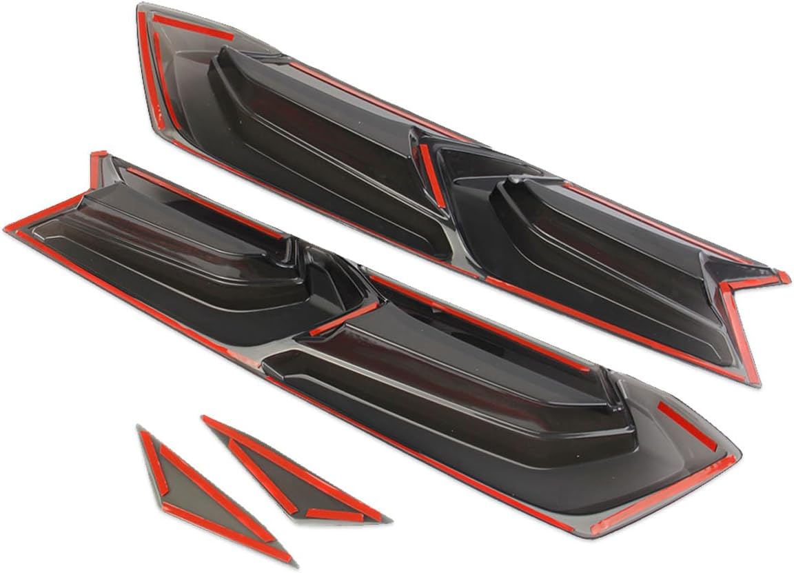 crosselec Transparent Black ABS Taillight Trim Rear Light Protection Cover for Chevrolet Corvette C8 Stingray/Z06/E-Ray 2020-2025