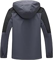 Vista 7 de GIISAM Chaqueta de lluvia para hombre, impermeable, ligera, para exteriores, rompevientos con capucha