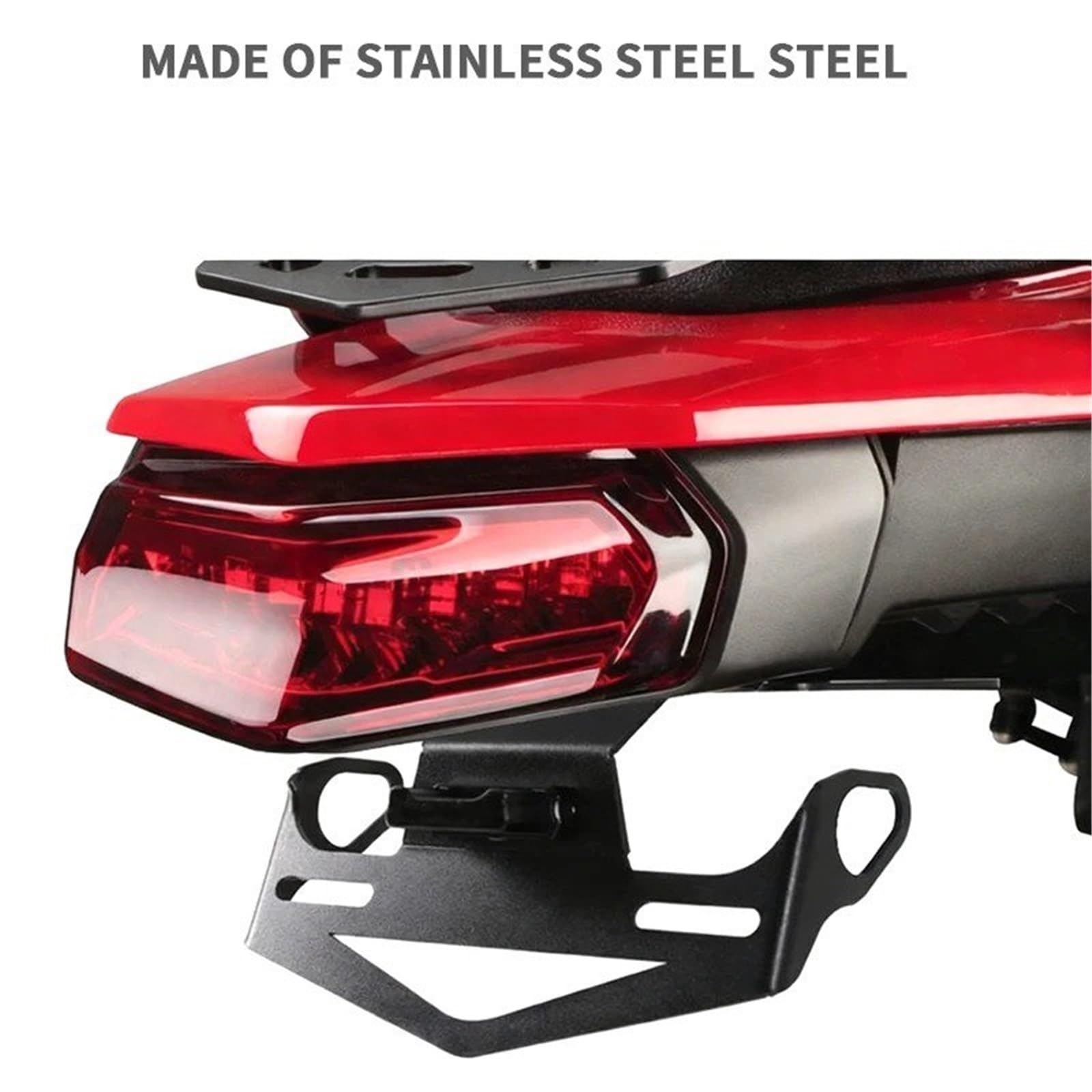 Per Tenere 700 XT700Z 2019-2025 Portatarga Posteriore Per Moto Con Luce Di Coda Tidy Fender Eliminator Moto Supporto Targa(Black)